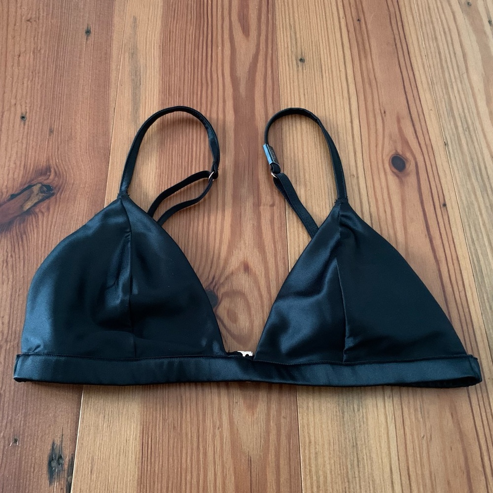 Victoria Secret // Black satin bralette